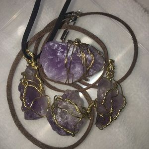 Hand Made Crystal Necklaces Made From Copper